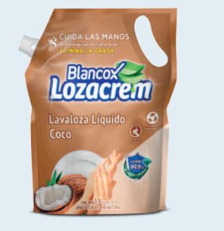 blancox lozacrem lavaloza liquido coco 8x1500