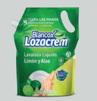 blancox lozacrem lavaloza liquido limon y aloe 8x1500