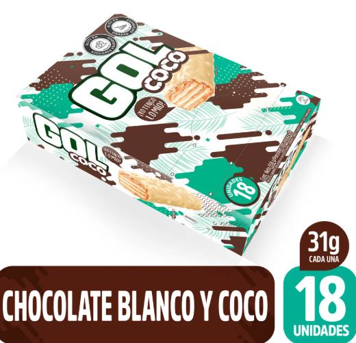 CHOCOLATINA GOL COCO 12x18x31