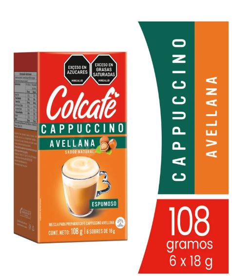 COLCAFE CAPUCINO AVELLANA 12DISx6x18