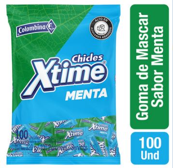 XTIME CHICLE MENTA 24x100x3.2