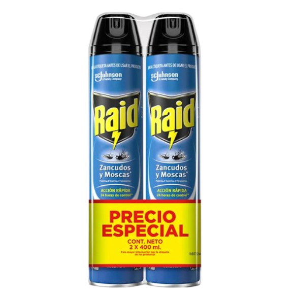 RAID ELIMINA VOLADORES 12DP*2*400ML 5449 DISP