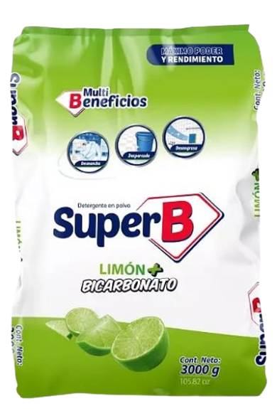 SUPER B DETERGE POLV LIMON 6*3000 18667  UND UND UND UND