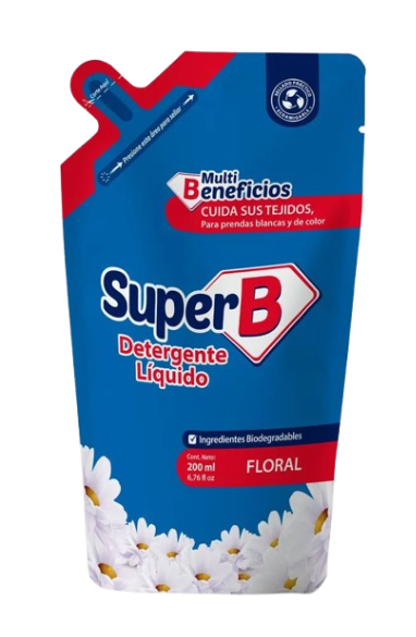 SUPER B DETERGENTE LIQ FLORAL 12*200 453 UND