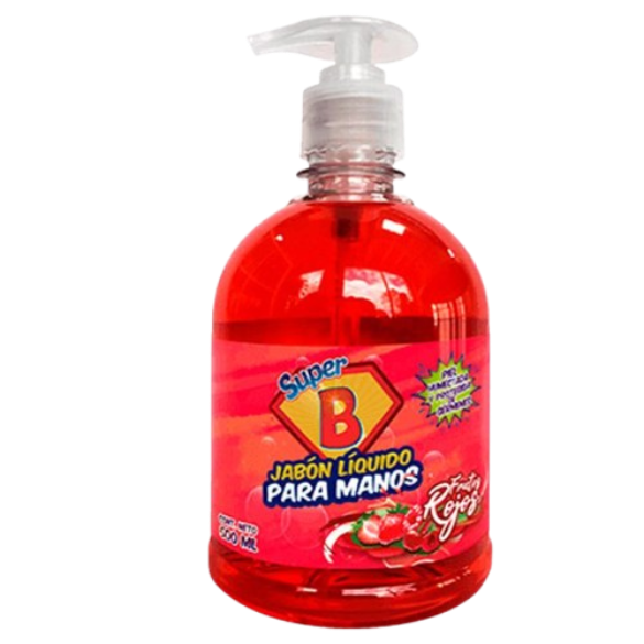 SUPER B JABON LIQ MANO FRU ROJOS 6*2000  UND
