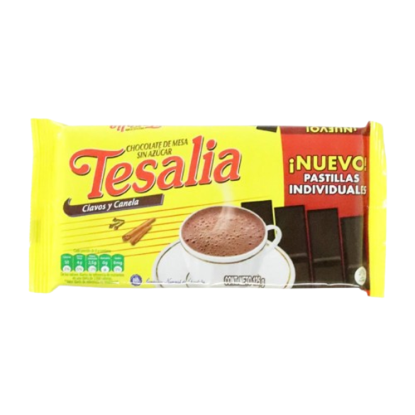 CHOCOLATE TESALIA 100 BARRAS*125  46580  BARRA