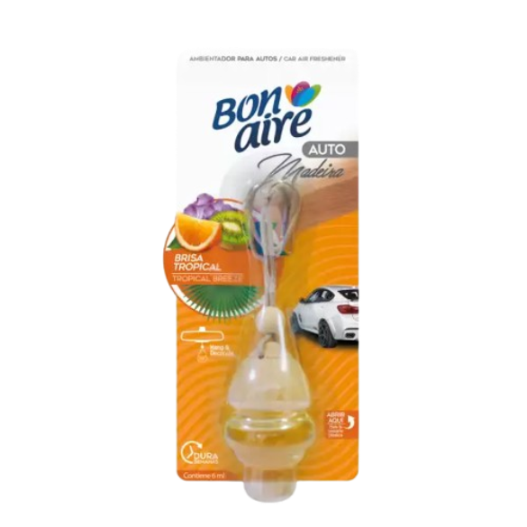 BON AIRE AUTO MADEIRA TROPIC 12*6ML 0101 UND