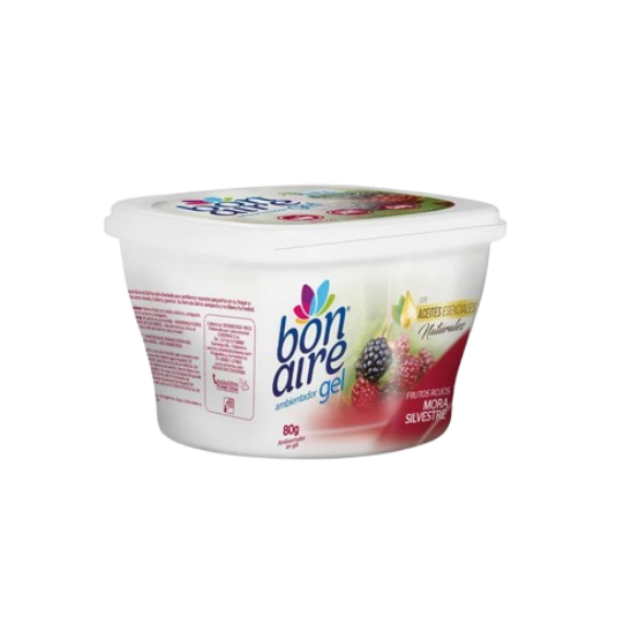 BON AIRE GEL FRU ROJO MORA 12*80G 30102  UND